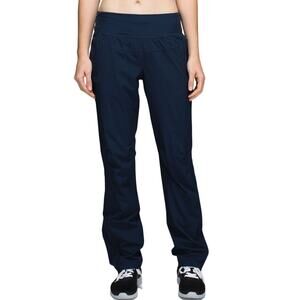 Lululemon Beat The Sleet Pant Shell Straight Leg Water Resistant Inkwell Blue 4